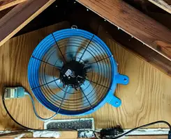 attic fan services with installed attic ventilation fan system in Evansville, IN